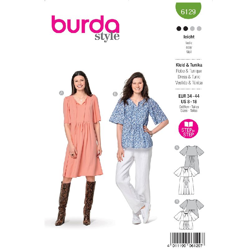 Patron Burda n°6129 : Robe et tunique