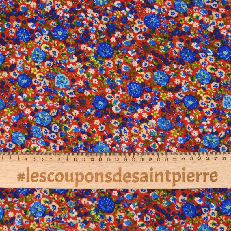 Microfibre imprimée sans limite fond rouge