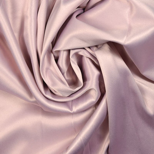 Crêpe satin polyester rose tendre