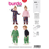 Patron Burda n°9293: Top col rond et pantalon coordonné enfant