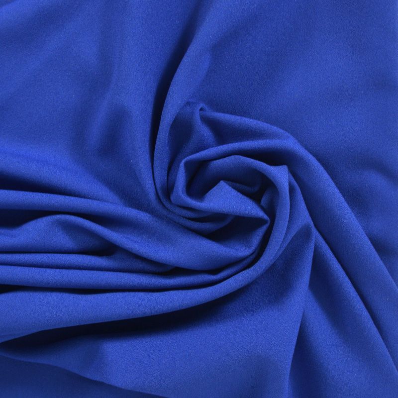 Crêpe polyviscose bleu roi