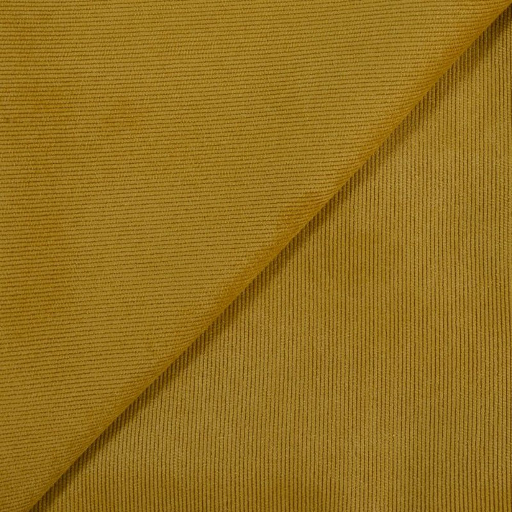 Fine polyester velvet mustard ribs – Les Coupons de Saint-Pierre