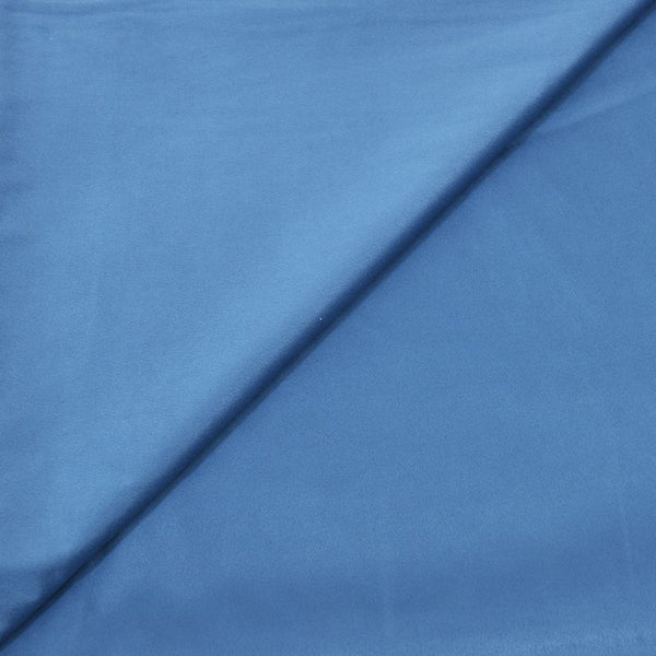 Tissu aspect daim double-face bleu denim