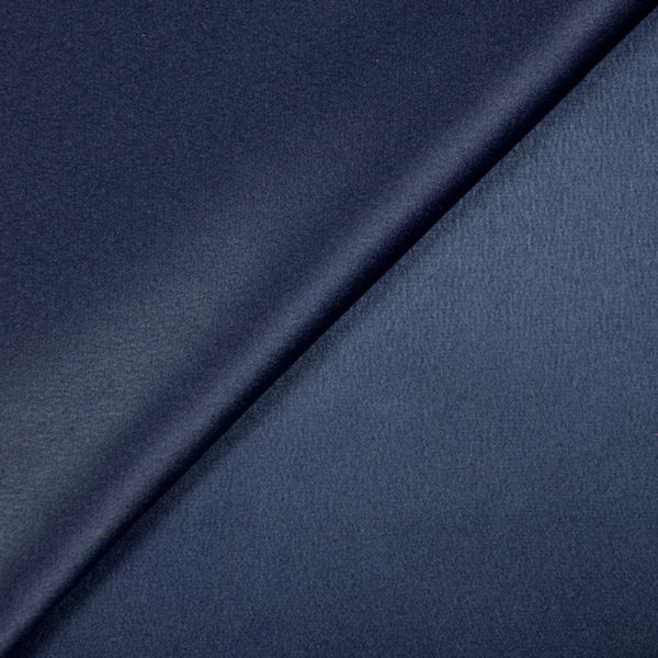 Crêpe satin polyester bleu marine