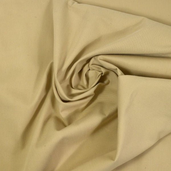 Gabardine polycoton sergé beige