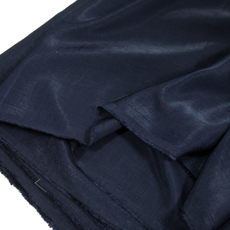 Viscose satinée doupionné marine