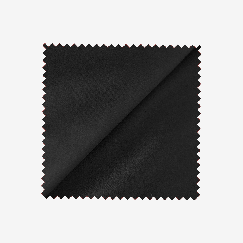 Satin de coton noir Coupon 45x45 cm