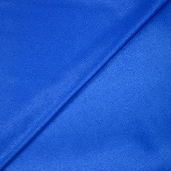 Crêpe satin polyester bleu électrique