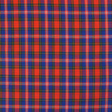 Clan écossais polyviscose rouge et marine