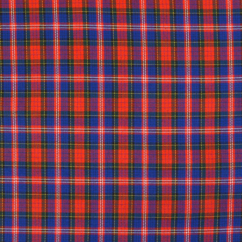 Clan écossais polyviscose rouge et marine