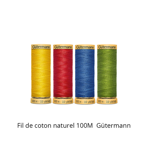 Fil de coton naturel 100m - Gütermann