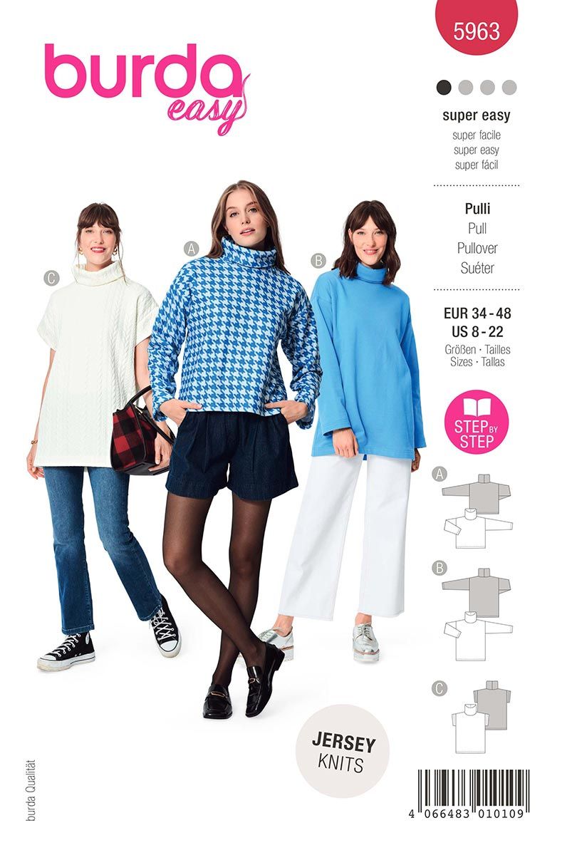 Patron Burda n°5963 : Pull