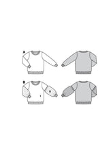 Patron Burda Enfant n°9254 : Sweatshirt