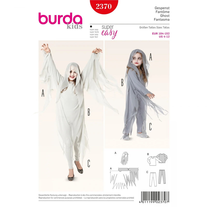Patron n ° 2370: Ghost costume for children